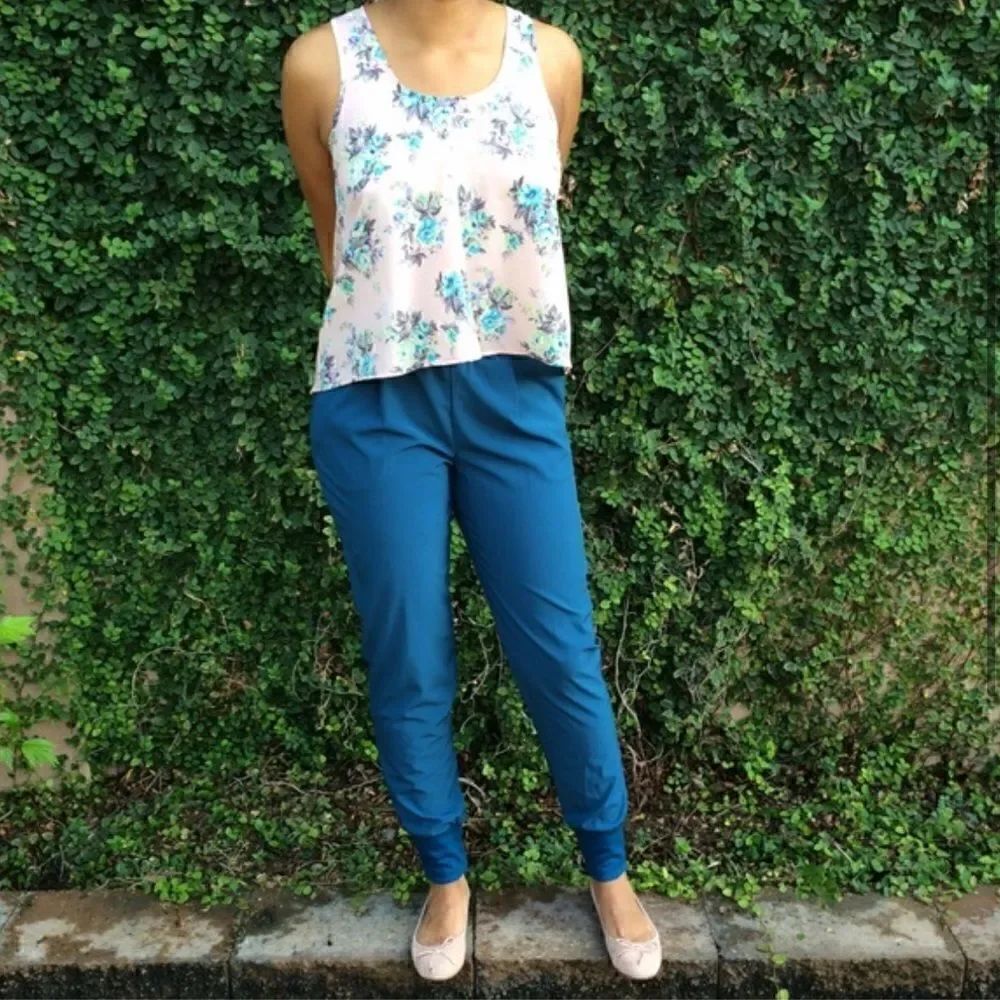 WAYF Teal Blue Active Joggers